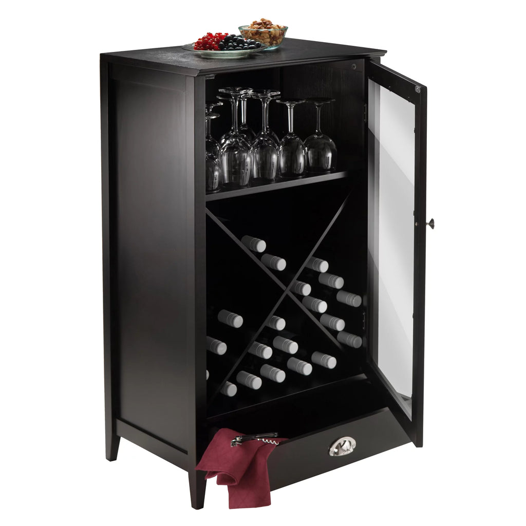 Espresso 3-Pc Modular Wine Cabinet Set V8495
