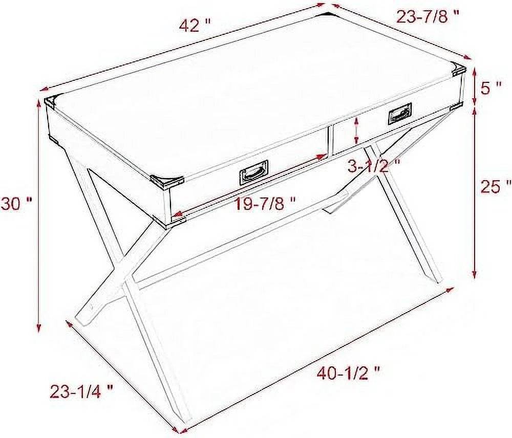 White Computer Desk with Drawers P98723