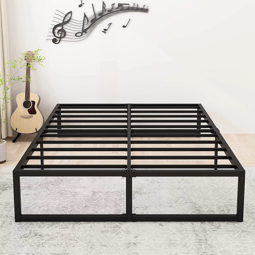 14 Inch California King Heavy Duty Metal Platform Bed Frame, Black F7617