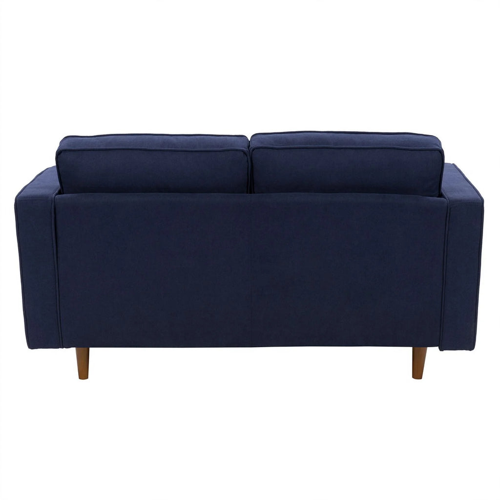 Navy Blue Fabric Upholstered Loveseat F717213