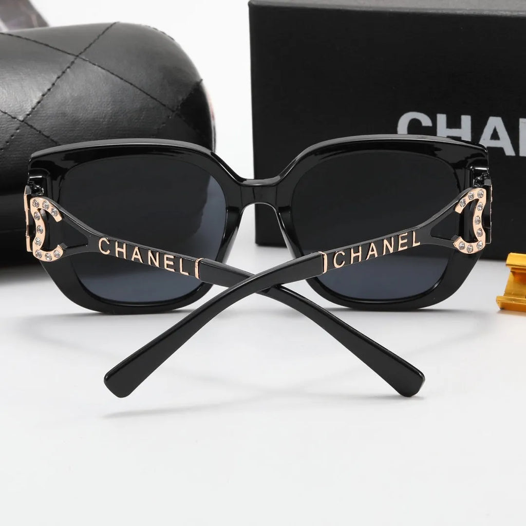 Fashion Rhinestone Letter Print Polarized Sunglasses P7187