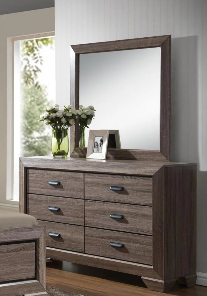 Rustic Wooden Brown Queen Bedroom Set Z486088
