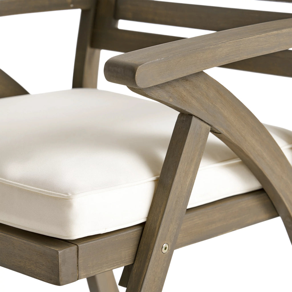 Acacia Wood Dining Chairs with Cushion, Set of 2 T610