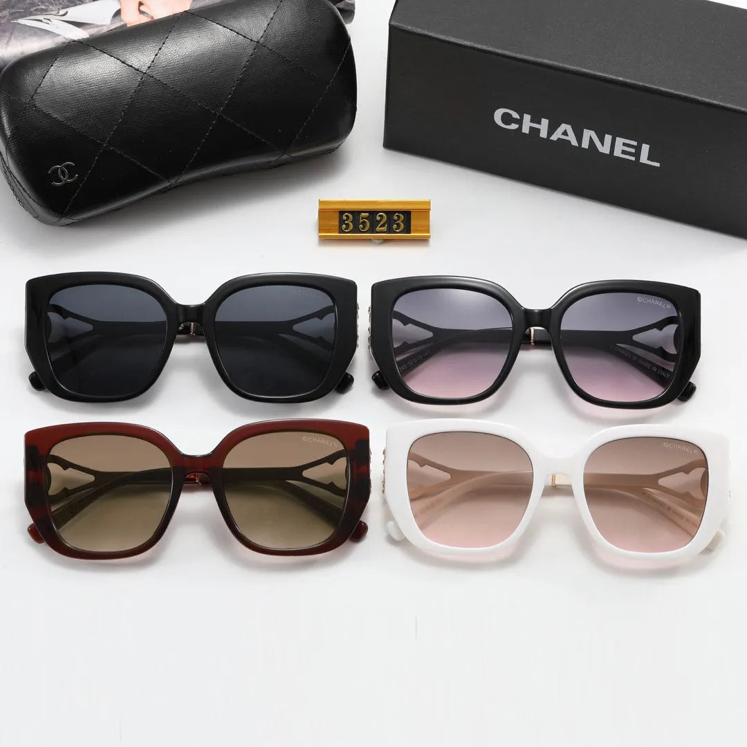 Fashion Rhinestone Letter Print Polarized Sunglasses P7187