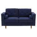 Navy Blue Fabric Upholstered Loveseat F717213