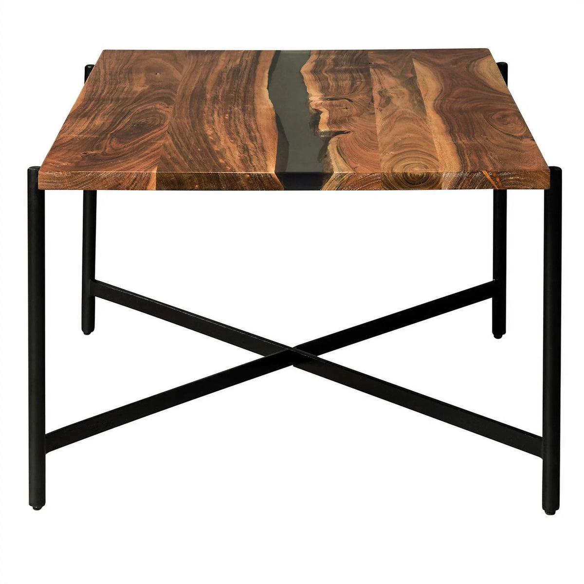 36" Acacia Wood and Acrylic Coffee Table L863912