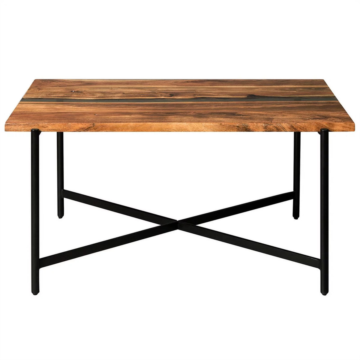 36" Acacia Wood and Acrylic Coffee Table L863912