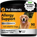 Dog Allergy Support Supplement with Probiotics Omegas and Zinc Q374