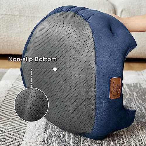 Round Washable Pet Bed with Slip-Resistant Bottom, 20 Inches E976011