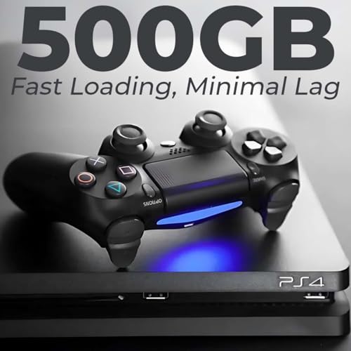 PlayStation 4 Slim 500GB Console Bundle with 2 Dualshock 4 Wireless Controllers V63917