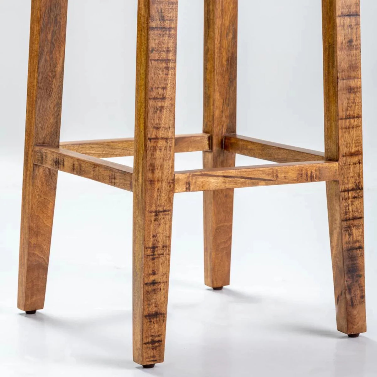 Black and White Wood Striped Barstool T91528