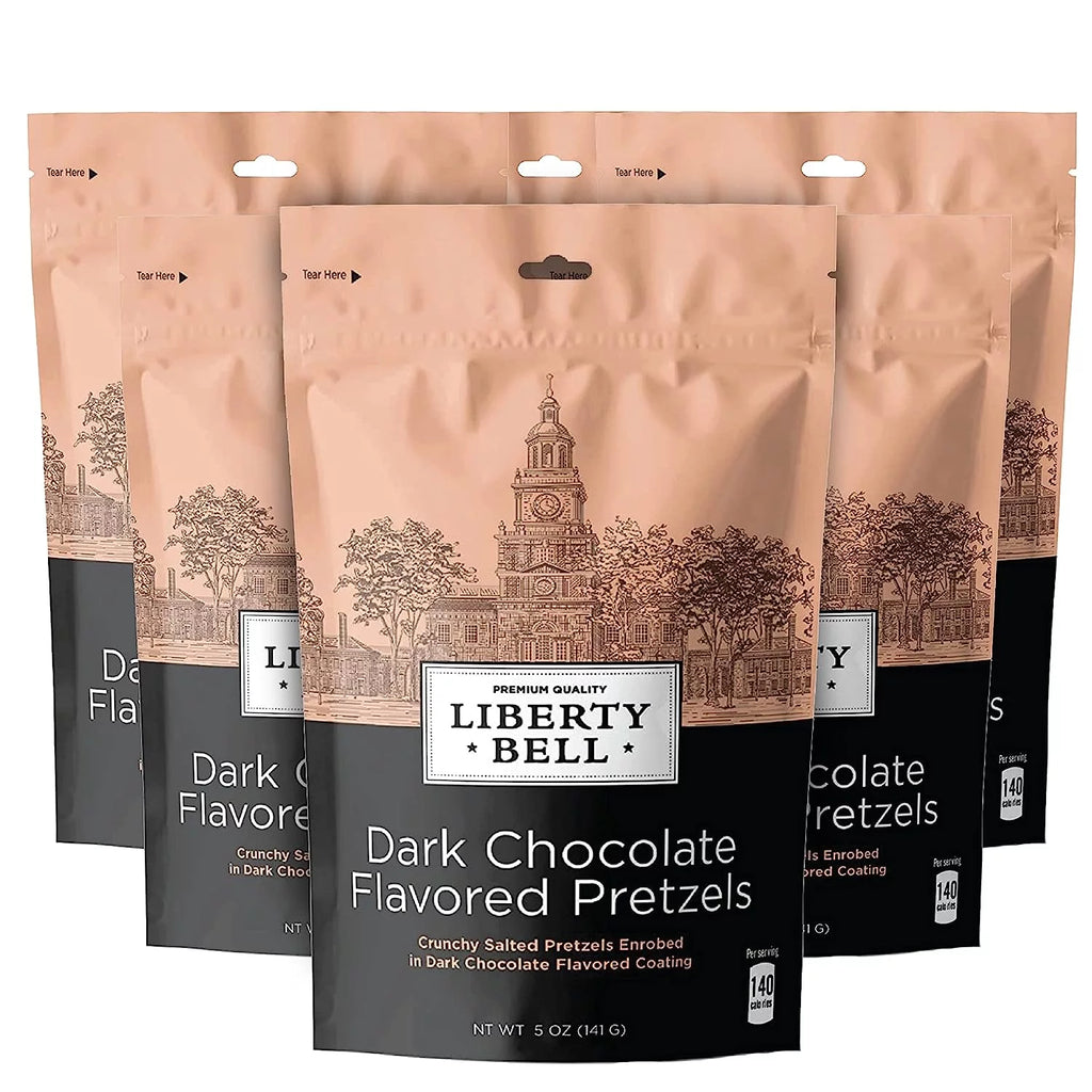 Dark Chocolate Flavored Pretzels 5-Ounce Bag Pack of 6 U4796