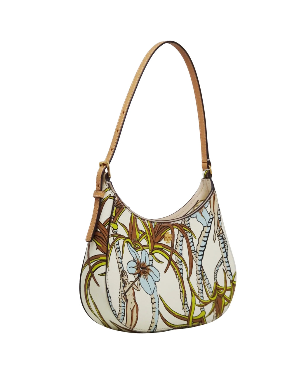 Printed Small Zip Shoulder Bag J6457