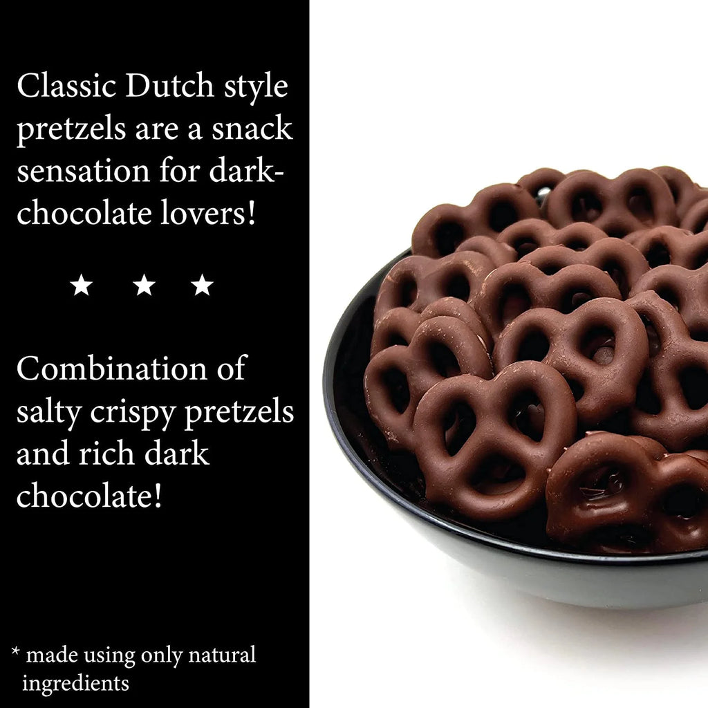 Dark Chocolate Flavored Pretzels 5-Ounce Bag Pack of 6 U4796