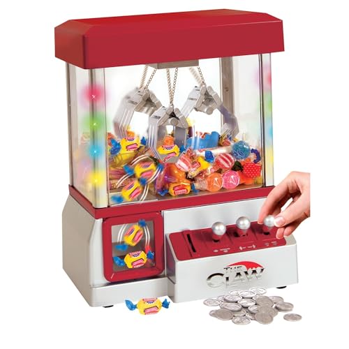 Mini Arcade Claw Machine Game with Lights & Sounds, 14 Inch x 10 Inch, Red I393984