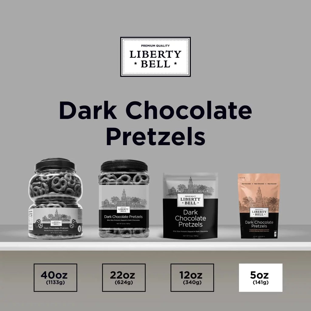 Dark Chocolate Flavored Pretzels 5-Ounce Bag Pack of 6 U4796