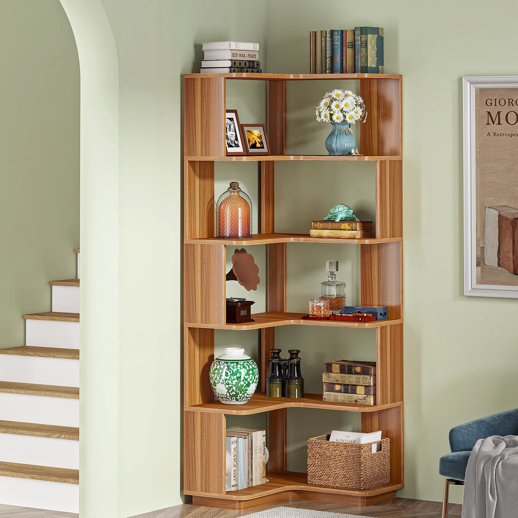 6-Tier Corner Bookshelf W165