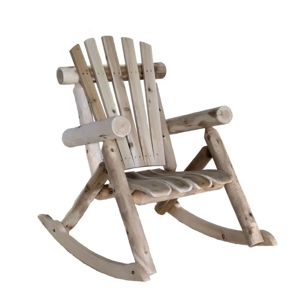 Patio Rocking Chair Set of 2 with Round Table P194
