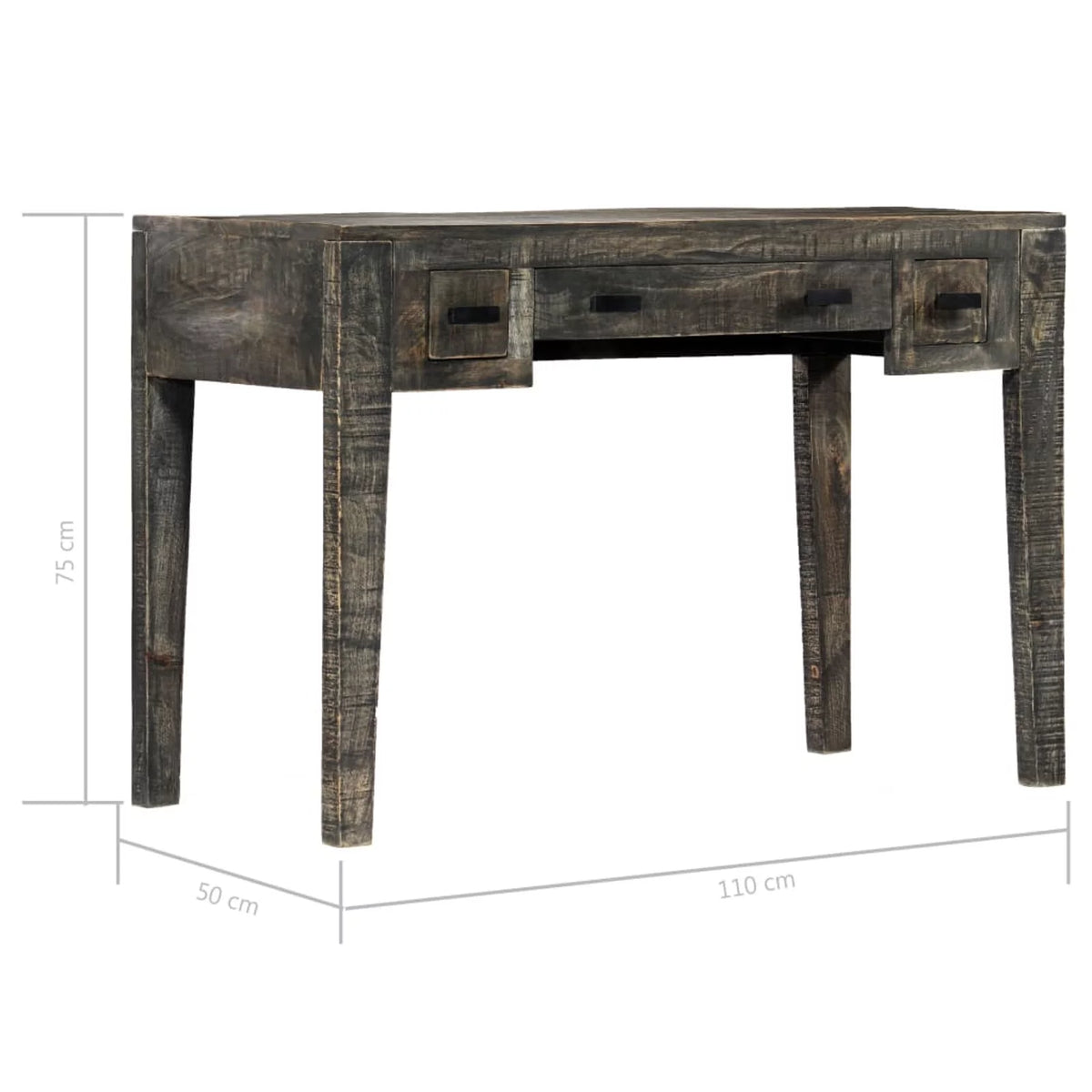 Black Solid Mango Wood Desk E21700