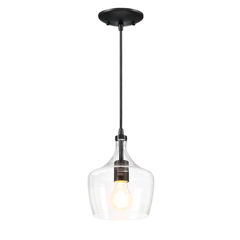 3-Pack Bronze Pendant Lighting with Glass Shade Z9623