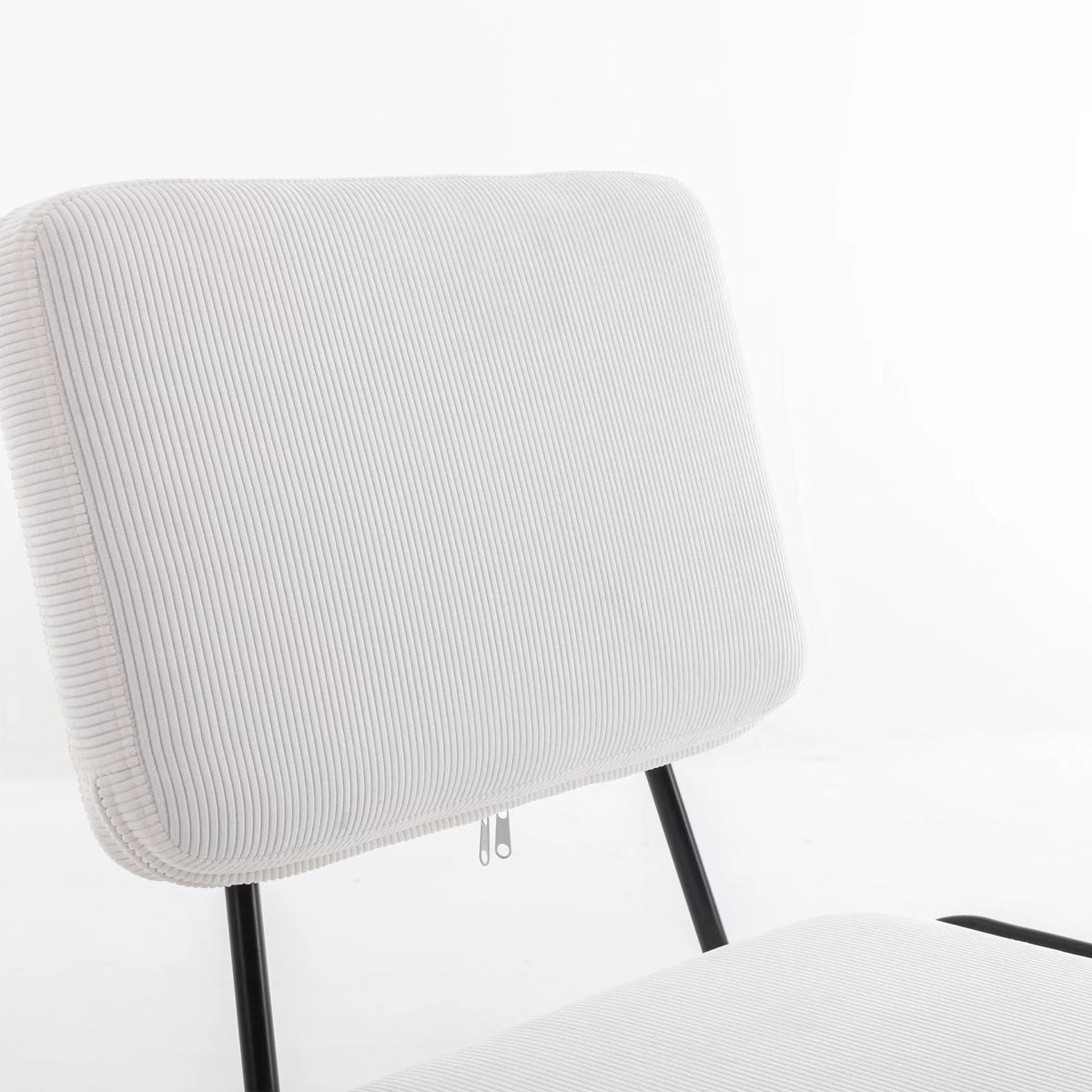 White Corduroy Adjustable Swivel Desk Chair Z822376