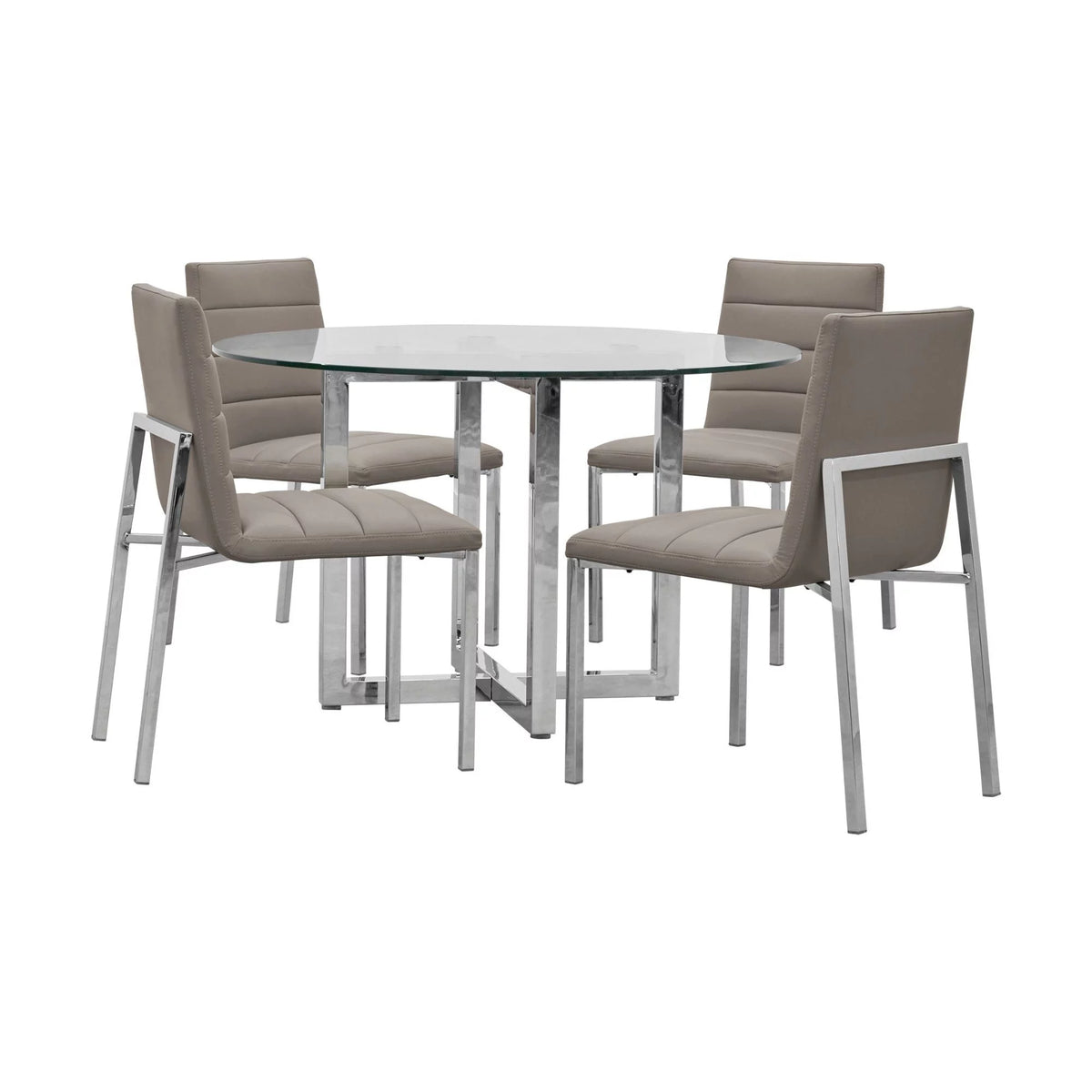 Taupe Metal Back Chair D21116