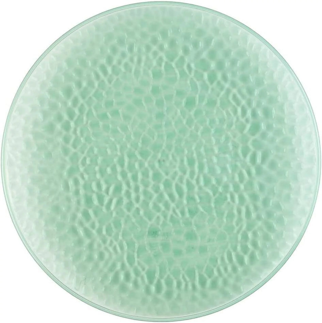 16 Pack 13" Round Translucent Green Plastic Plates E8963