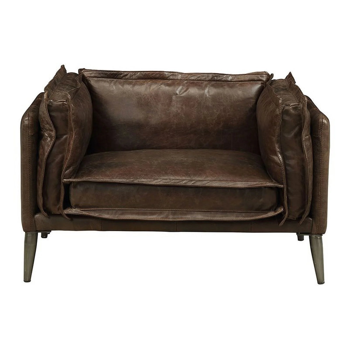 Leather Accent Wood Chair D207