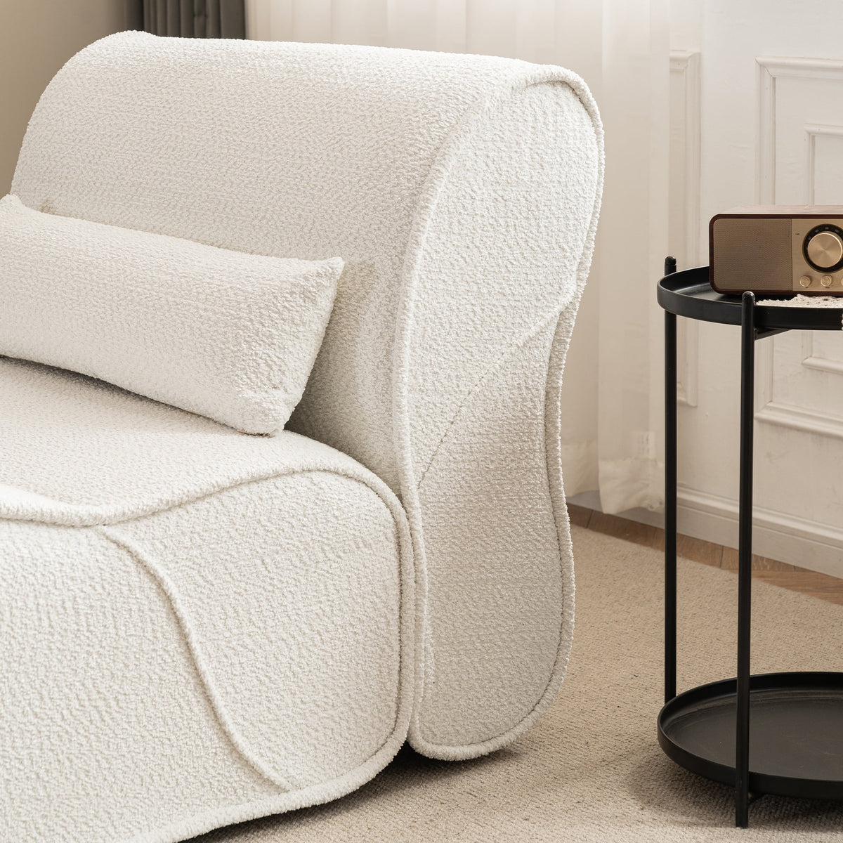 Soft Pellet Velvet Recliner with Waist Pack Padding K819
