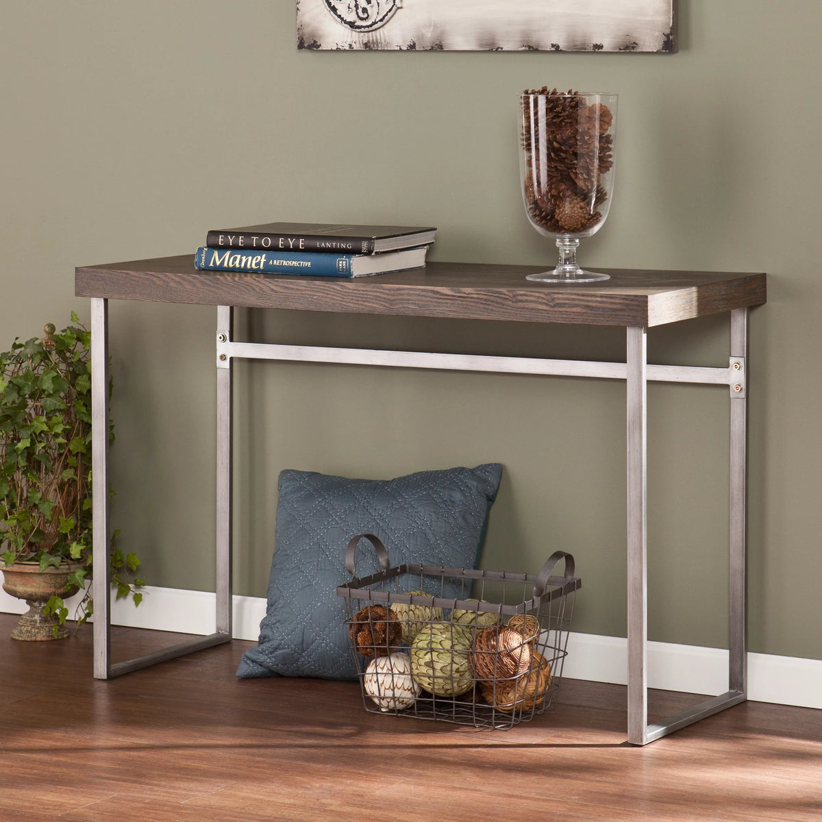 Burnt Oak Console Table L41672