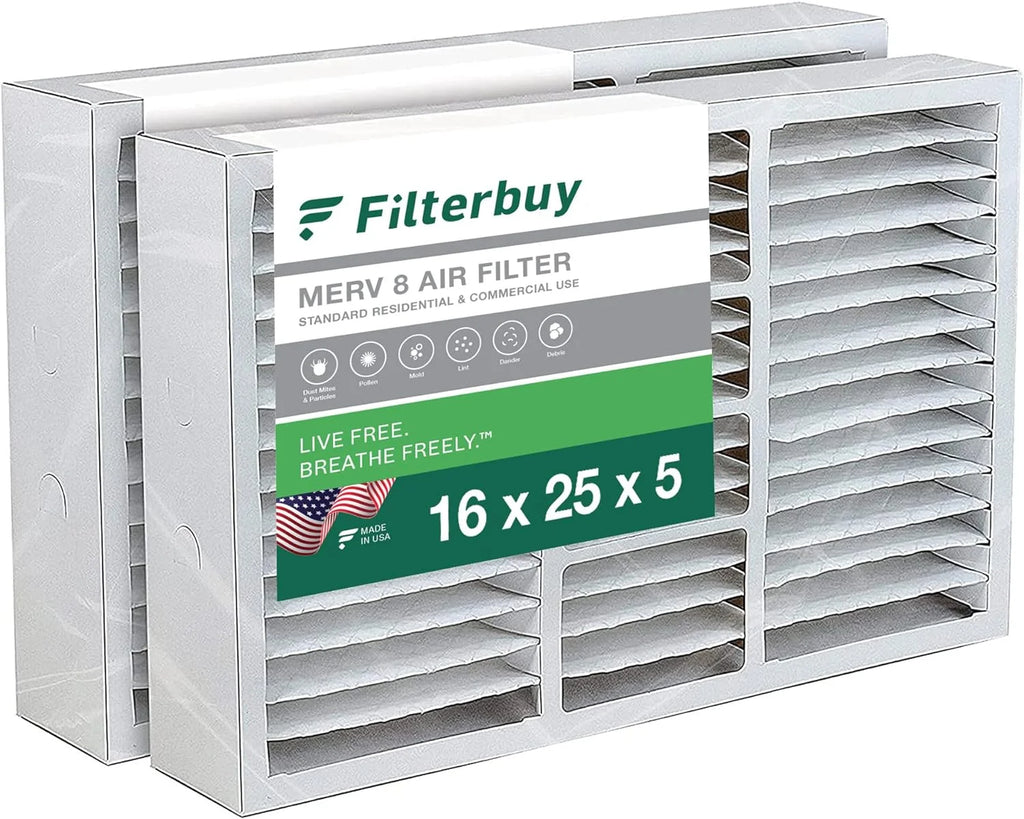 16x25x5 MERV 8 Pleated HVAC Air Filters (2-Pack) A24483